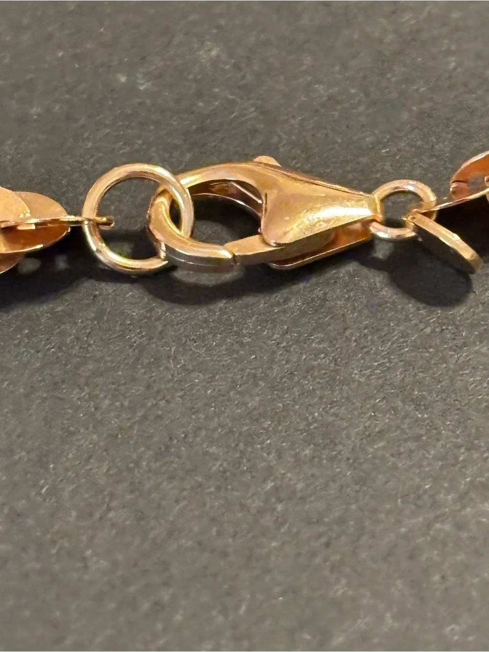 Vintage Milor Italy Rose Gold Bronze Sequin Disc Chain Necklace 20